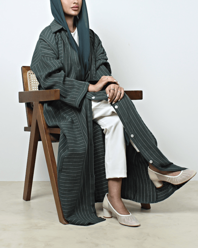 [Linq1] - عباية لينن أخضر