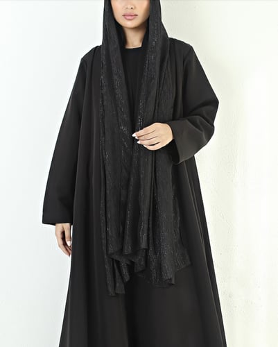[KR3] - عباية كريب أسود