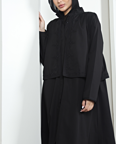 [EM5] - عباية كتان أسود