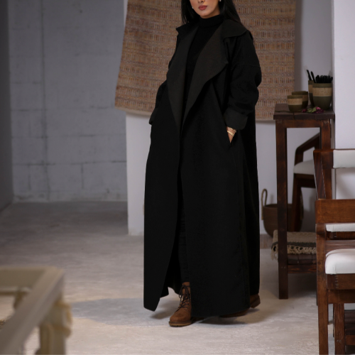 [JKH2] - عباية صوف أسود