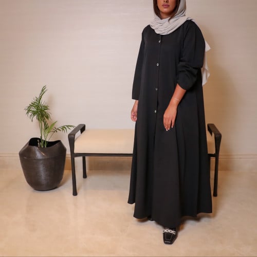 [BT13] - عباية كريب أسود