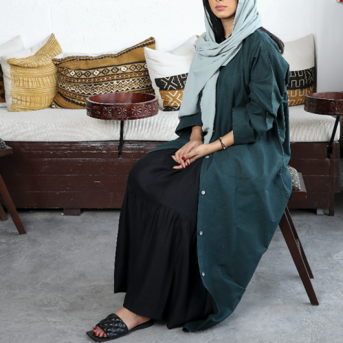 [BT10] - عباية لينن زيتي