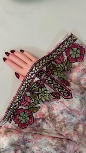 حرير ألماني تطريز عربي كريستال dq