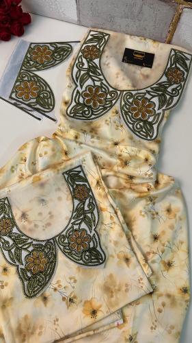 طقم ياقة الكرستال للام والبنت ليموني