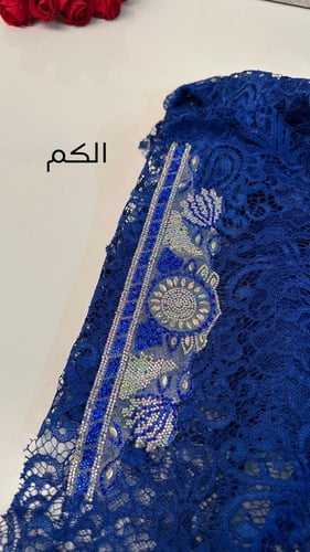 دانتيل ازرق بدون بطانه