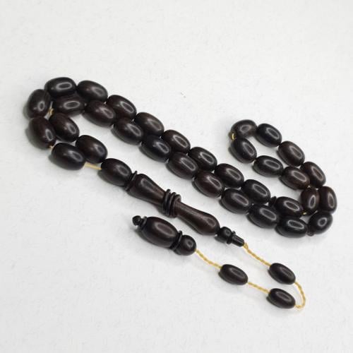 سبحة خشب ابانوس افريقي مع تمليكه