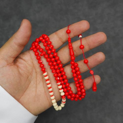 سبحة بلياردو أحمر ٩٩ خرزة