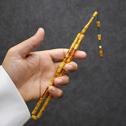 سبحة القلم لون كهرمان فاتوران تمليكه