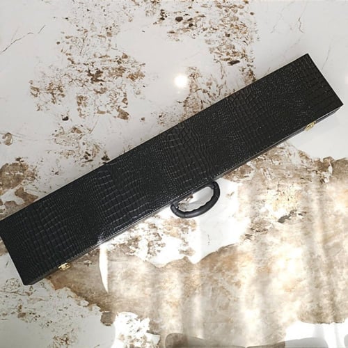 عصا بالفسيفساء و نحاس عمل يدوي فخم