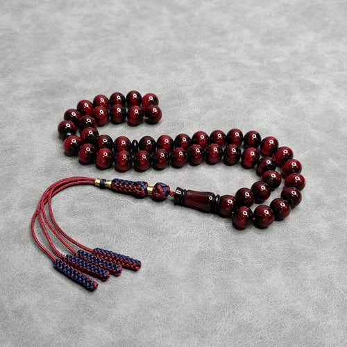 سبحه فاتوران عنابي مكحل مع كركوشة تفصال