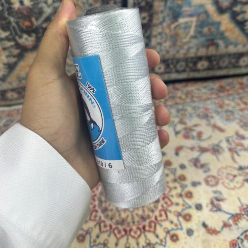 خيط سبحة رصاصي فاتح مبروم مقاس 6
