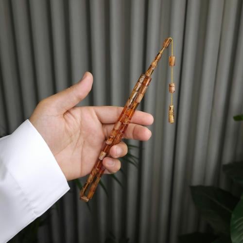 سبحة القلم لون الكهرمان فاتوران تمليكه