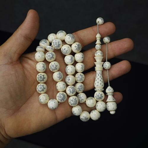 مسباح عاج افريقي اصلي مرصع بالفضه