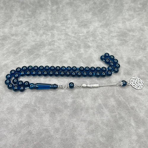 سبحه بكلايت اكوامارين شفاف مع كركوشة