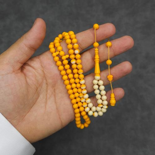 سبحة بلياردو اصفر ٩٩ خرزة