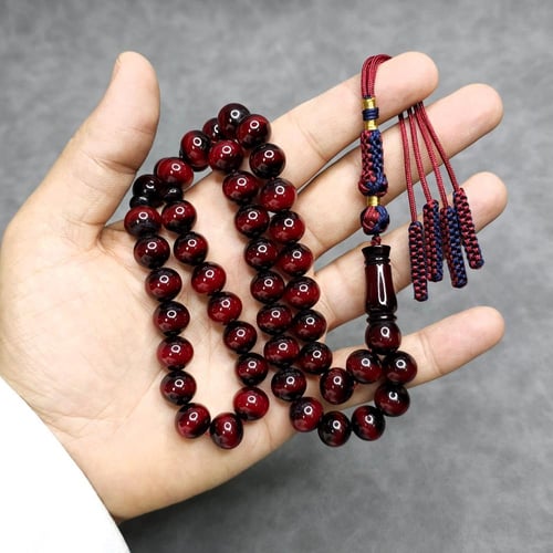 سبحه فاتوران عنابي مكحل مع كركوشة تفصال