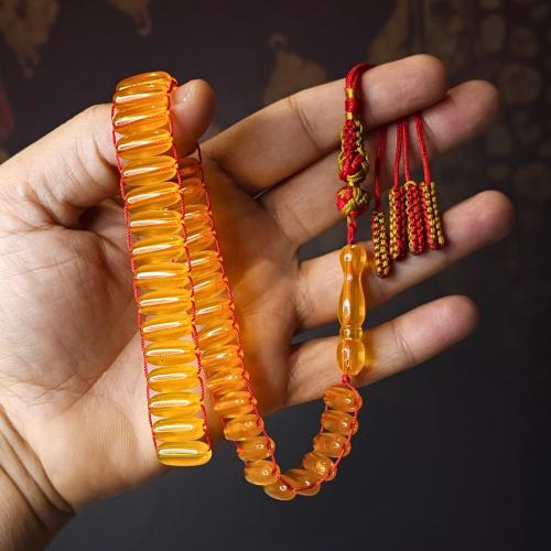 سبحة يوناني عسلي شفاف