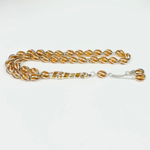 مسباح مرصع بالفضه 33 خرزة