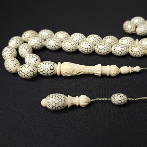 مسباح عاج افريقي اصلي مرصع بالفضه