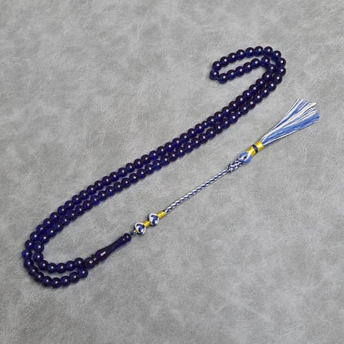 سبحة زعفراني ٩٩ حبة مع كركوشة تفصال