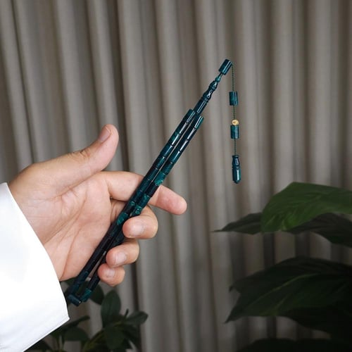 سبحة القلم اخضر مموج فاتوران تمليكه