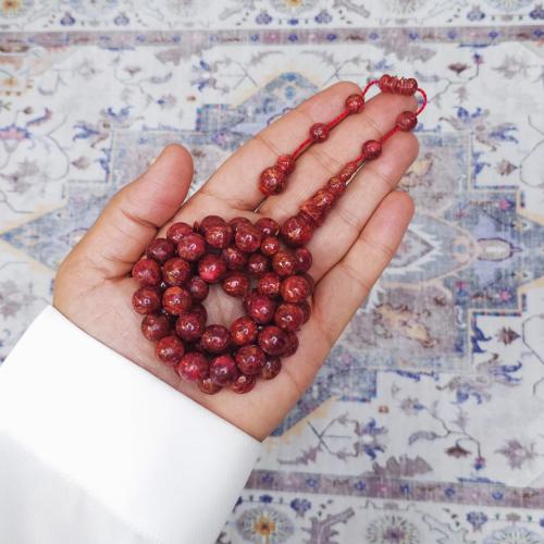 سبحة ورد طائفي رائحة فواحة مقاس 11 ملم