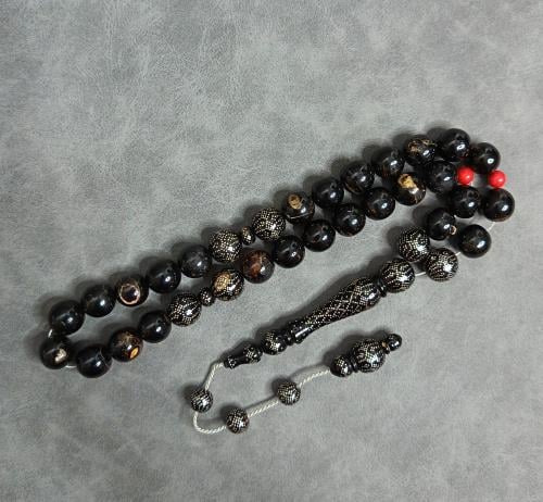 سبحة مرجان اسود Black coral rosary