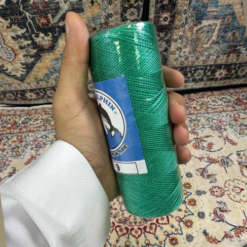 خيط سبحة اخضر مبروم مقاس 9