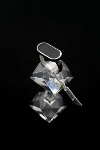 خاتم ملكي فضه مستطيل رسمي