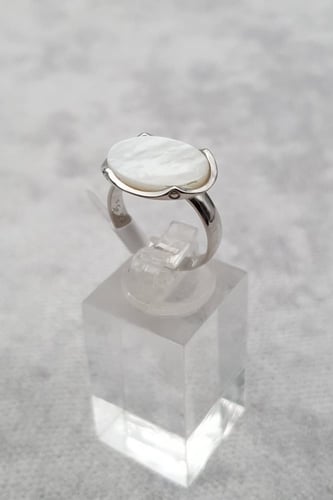 خاتم فضه ملكي بيضاوي