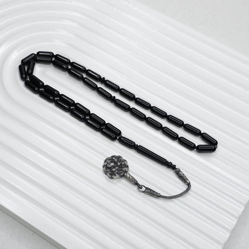 مسباح بكلايت اسود مع طربزونه فضه