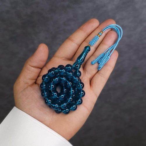 سبحة فاتوران اكوامارين مع كركوشة تفصال aq