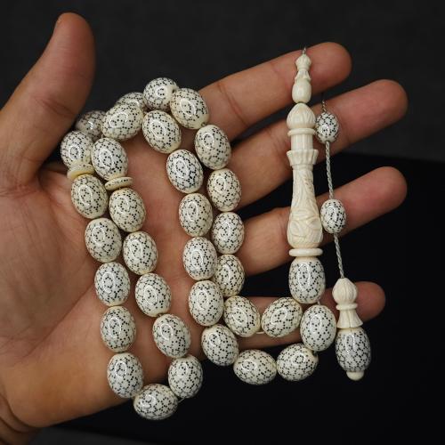 مسباح عاج افريقي اصلي مرصع بالفضه