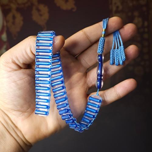 سبحة يوناني ازرق شفاف