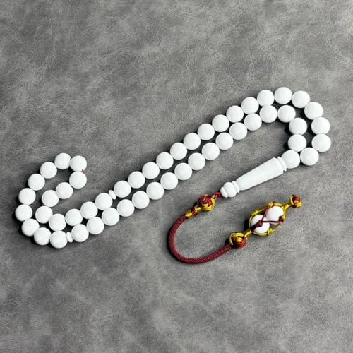 مسباح بكلايت ابيض ثلجي مع كركوشة عنابي تفصال