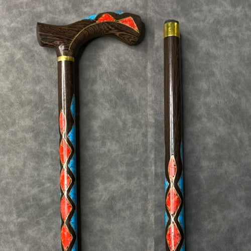 عصا عكاز من خشب بنجي طبيعي