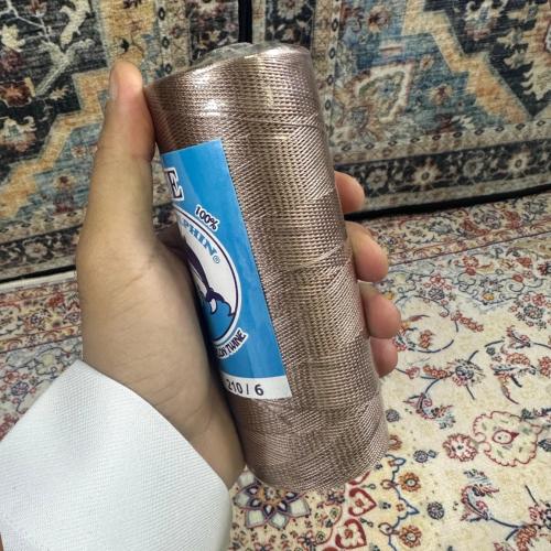 خيط سبحة بني مبروم مقاس 6