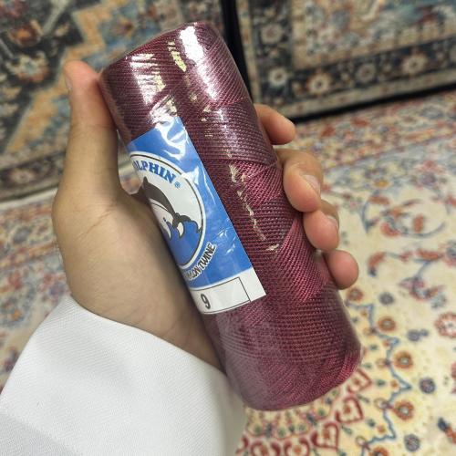 خيط سبحة عنابي مبروم مقاس 9