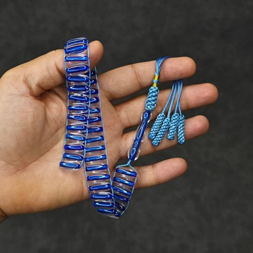 سبحة يوناني ازرق شفاف