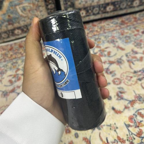 خيط سبحة اسود مبروم مقاس 9