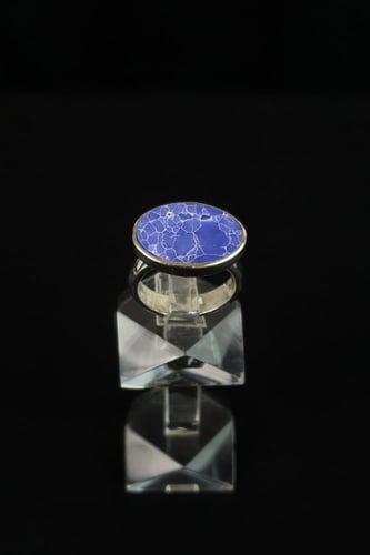 خاتم ملكي فضه بيضاوي