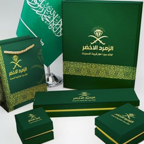 خاتم ملكي فضه ازرق شجري مدور