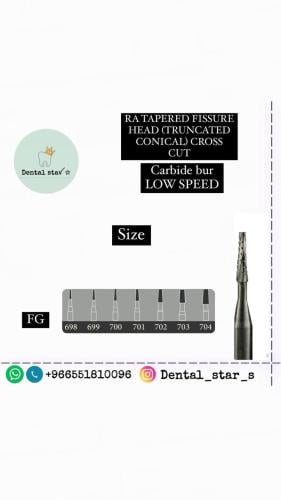 RA TAPERED FISSURE HEAD (TRUNCATED CONICAL) CROSS...