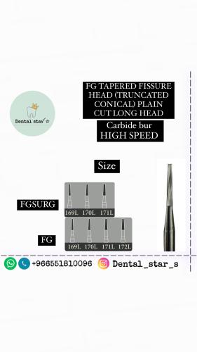 FG TAPERED FISSURE HEAD (TRUNCATED CONICAL PLAIN C...