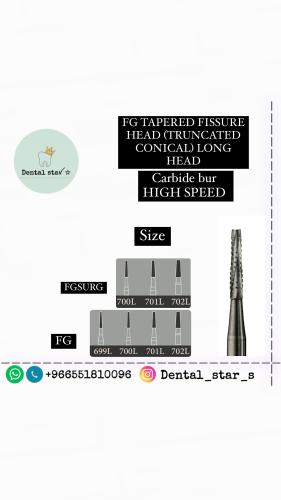 FG TAPERED FISSURE HEAD (TRUNCATED CONICAL LONG HE...
