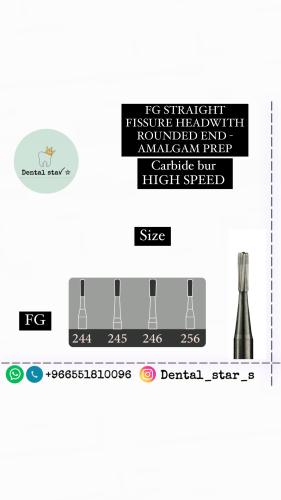 FG STRAIGHT FISSURE HEADWITH ROUNDED END - AMALGAM...