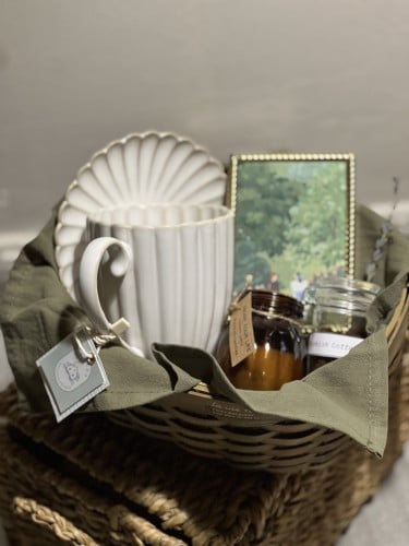 سلة-تنسيق اخضر