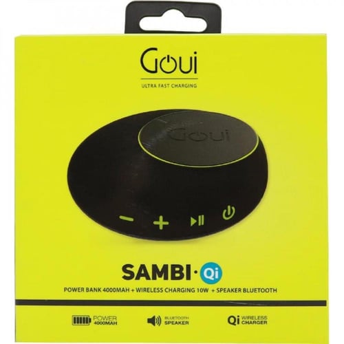 Goui - باوربانك + مكبر صوت + شاحن لاسلكي 10 واط م/...