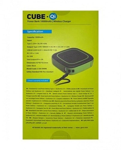 شاحن متنقل باور بانك لاسلكي 10 الاف مل أمبير منفذ...