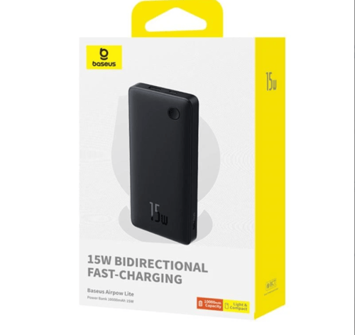 بطارية متنقلة بيسوس 10000 ملي امبير بقدرة 15 واط -...